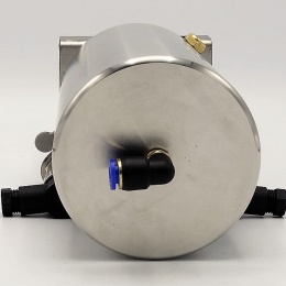 Nerezová klapka přímá DN40, závitová-navařovací typ G-S, s pneumatickým pohonem