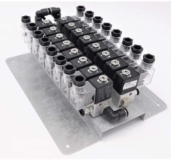 Elektromagnetické rozvaděče 3/2 (PILOTNÍ VENTILY) - skupinová montáž