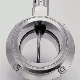 Nerezová klapka přímá, clamp typ C-C DN80 (límeček 106mm)