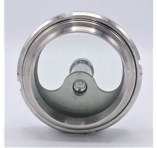 Průhledítko maticové s osvětlením LED, navařovací, DN100