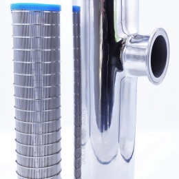 trubkový filtr DN 65 a filtrační štěrbinové síto (průlina 0,3 mm)