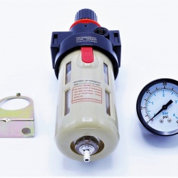 filtr s redukčním ventilem a plastovým ochranným košem, do 4 bar, připojení G 1/2"