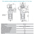 filtr s redukčním ventilem - katalogový list