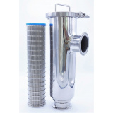 náhled produktu Filtre tubulaire cornier | type C-C, DN65 (collier 91mm), tamis à fentes de filtration intérieure 0,1 mm