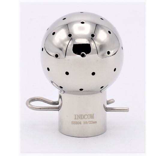 Fixní mycí hlavice na závlačku, připojení 19/22 mm, koule průměr 37 mm