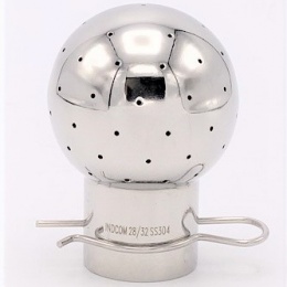 Fixní mycí hlavice navařovací, na závlačku, připojení 28.2/32 mm, průměr koule 53 mm