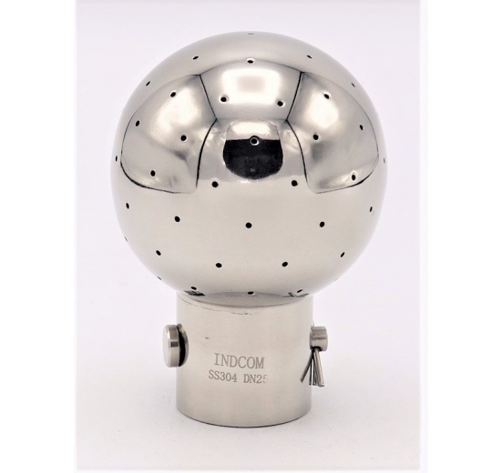 Fixní mycí hlavice navařovací, na závlačku, připojení 28.5/32 mm, průměr koule 63 mm