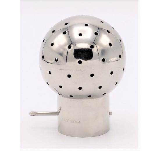 Fixní mycí hlavice navařovací, na závlačku, připojení 35/38 mm, průměr koule 63 mm