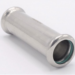 Hrdlo prodloužené 18 mm, lisovací, nerezové