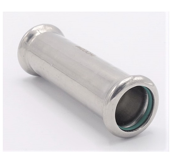 Hrdlo prodloužené 18 mm, lisovací, nerezové