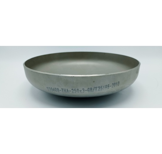 klenuté dno DN250 nerezová ocel, 3 mm, šikmá hrana