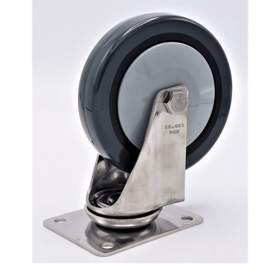 Kolečka transportní, nerezová, průměr 125 mm