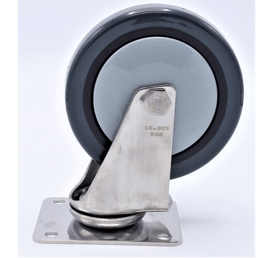 Kolečka transportní, otočná, nerezová, průměr 125 mm