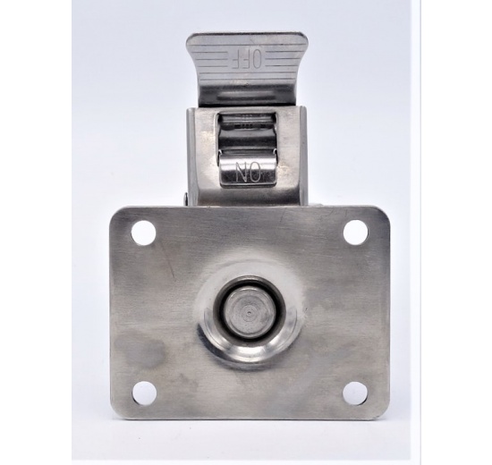 Kolečka transportní, otočná, s brzdou, nerezová, průměr 100 mm