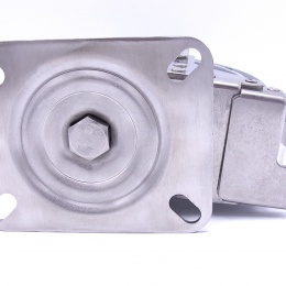 Kolečka transportní, otočná, s brzdou, nerezová, průměr 150 mm