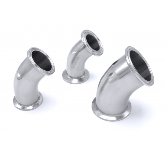 Kolena CLAMP připojení  45° Potrubní spoje v potravinářském a nápojovém průmyslu