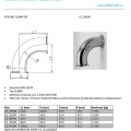 Kolena spojení CLAMP  úhel 90° Potrubní spoje v potravinářském a nápojovém průmyslu