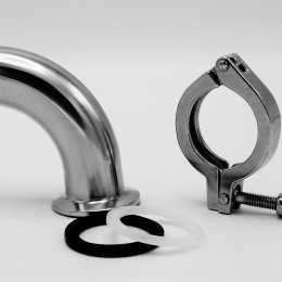 Kolena spojení CLAMP  úhel 90° Potrubní spoje v potravinářském a nápojovém průmyslu