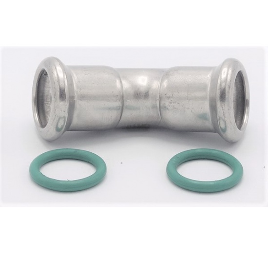 Koleno 45°, lisovací, F/F, 15 mm