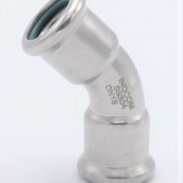 Koleno 45°, lisovací, F/F, 18 mm