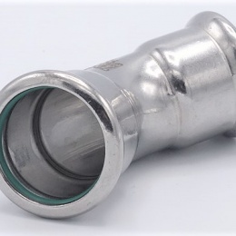 Koleno 45°, lisovací, F/F, 28 mm