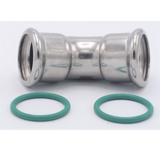 Koleno 45°, lisovací, F/F, 28 mm