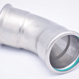 Koleno 45°, lisovací, nerezové