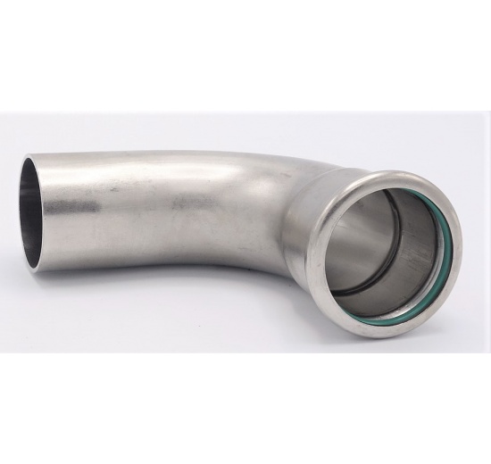 Koleno 90°, lisovací, F/M 42 mm, nerez