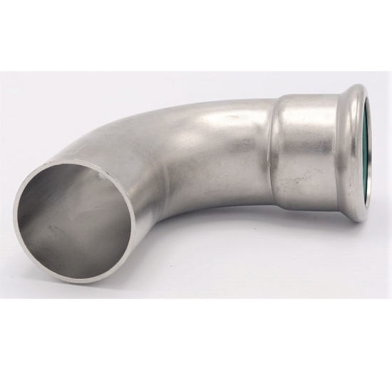Koleno 90°, lisovací, F/M 42 mm, nerezová ocel