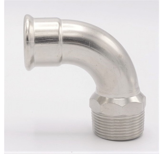 Koleno 90°, lisovací,F/závit vnější, 35 mm_1 1/4"