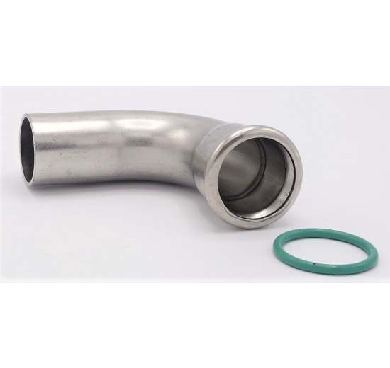 Koleno 90°, lisovací, nerezové, F/M 28 mm