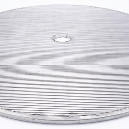 Kruhové, nerezové, olemované, štěrbinové síto vyrobené