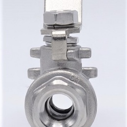 Kulový kohout s plným průtokem, dvoudílný 1/4”, nerez