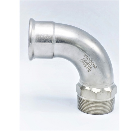 lisovací koleno F/závit vnější 90°