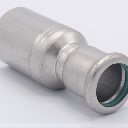 Lisovací redukce (redukovaná vsuvka) M/F 28/18 mm, nerezová