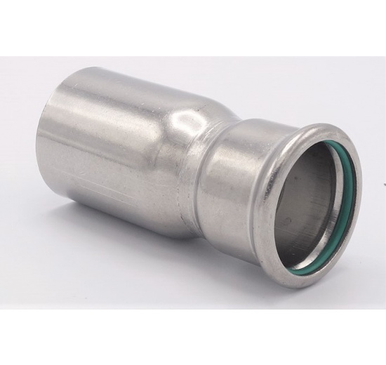 Lisovací redukce (redukovaná vsuvka), M/F 42/35 mm, nerezová