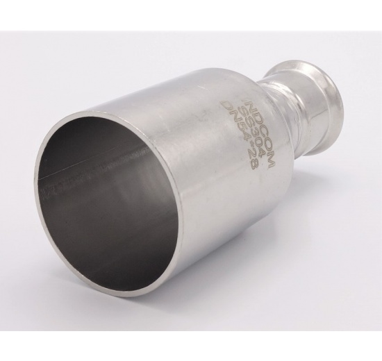 Lisovací redukce (redukovaná vsuvka) M/F 54/28 mm, nerezová