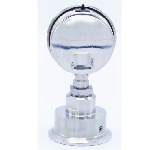 manometr s oddělovací membránou, rozsah měření 0-1 bar, clamp připojení