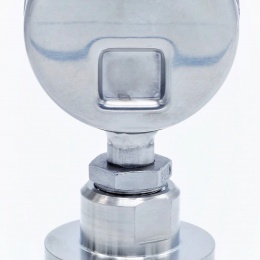 manometr s oddělovací membránou, rozsah měření 0-10 bar, clamp límeček 64 mm, číselník tlakoměru 63 mm