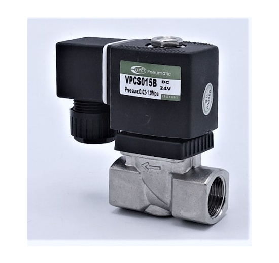 Membránový elektromagnetický ventil 2/2, G 1/2", DC 24V, NC, přímo řízený