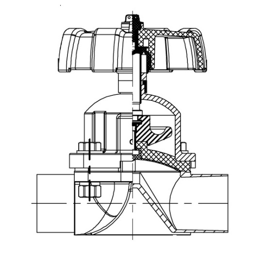 Membránový ventil, clamp C-C | DN50 (K64)