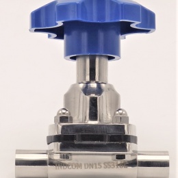 Membránový ventil, navařovací S-S, EPDM DN15(18x1,5mm)