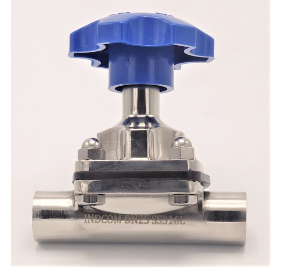 Membránový ventil, navařovací S-S, EPDM DN25(28x2,0mm)