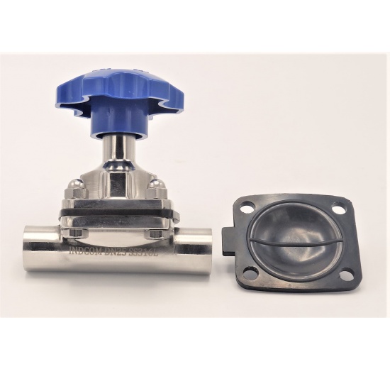 Membránový ventil, navařovací S-S, EPDM