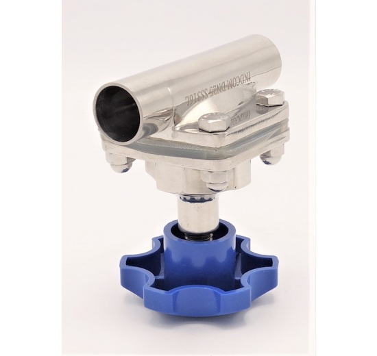 Membránový ventil, navařovací S-S, Silikon, DN25