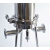svíčková filtrace - detail koštovacího ventilu, vstupu/výstupu clamp DN25 a clamp objímky