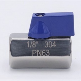 MINI nerezový kulový kohout s redukovaným průtokem, jednodílný, závitový 1/8”