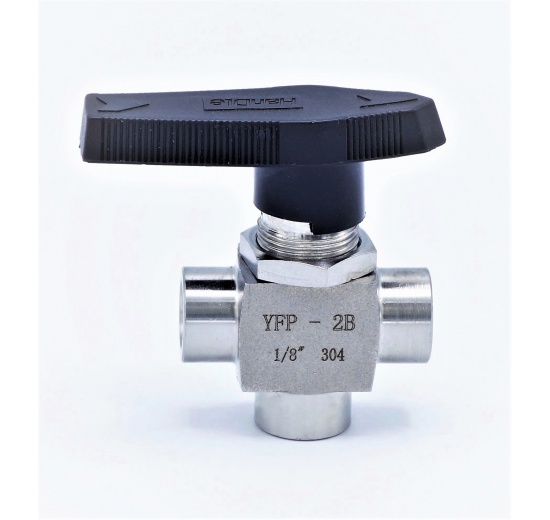 mini třícestný závitový ventil