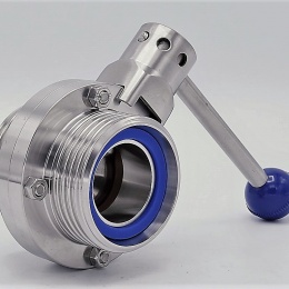 Motýlová klapka nerezová, závitová, typ G-G DN40