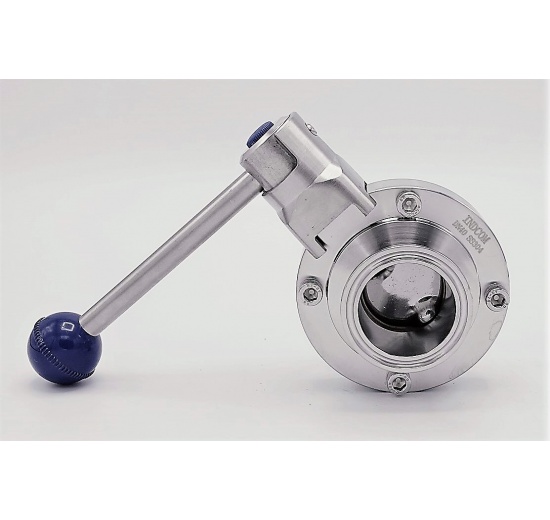 Motýlová klapka přímá, clamp typ C-C DN40 (límeček 50.5mm)